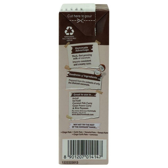 Dabur Homemade Coconut Milk 200 Ml - Rich & Creamy Texture