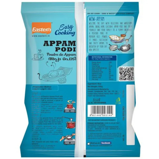 Eastern Podi - Appam, 500 G Pouch - Premium Rice Powder for Perfect Appams