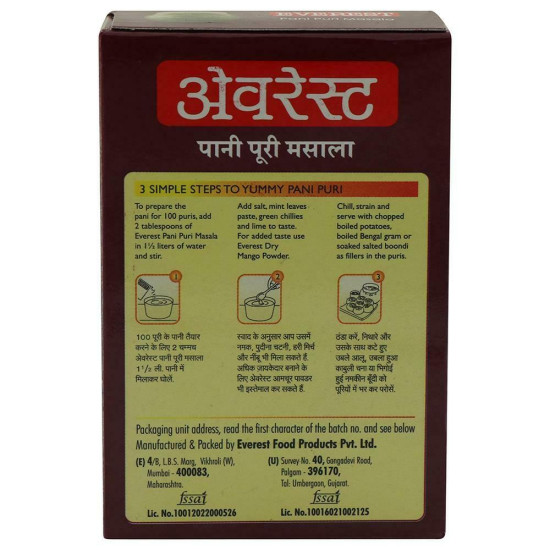 Everest Pani Puri Masala 50 G - Tangy & Spicy Twist