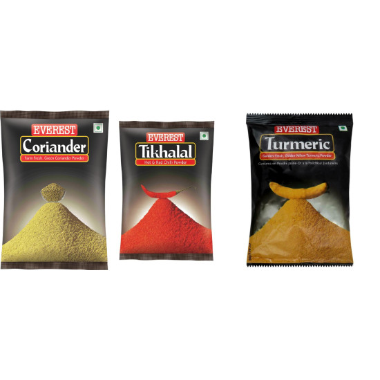 Everest Spice Combo Pack - Red Chilli, Coriander & Turmeric | 1.5 Kg