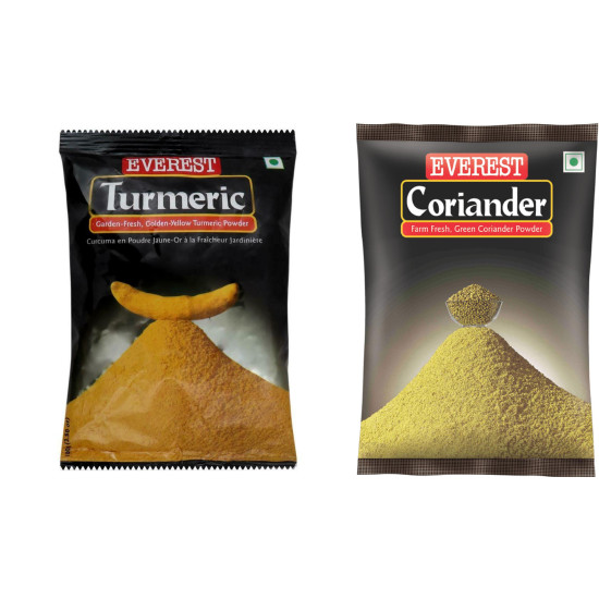 Everest Turmeric & Coriander Powder Combo - Authentic Indian Spices