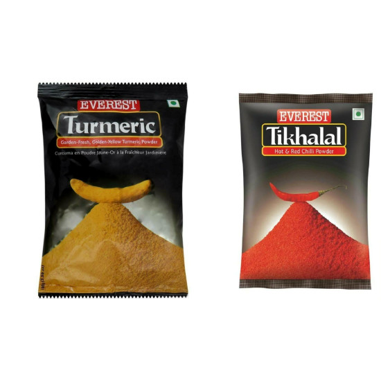Everest Turmeric & Red Chilli Powder Combo - Authentic Indian Spices