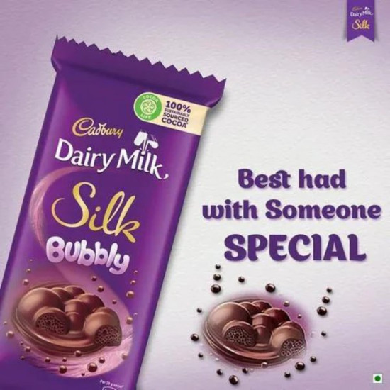 Cadbury Dairy Milk Silk Bubbly 50G - Bubblegum Flavor