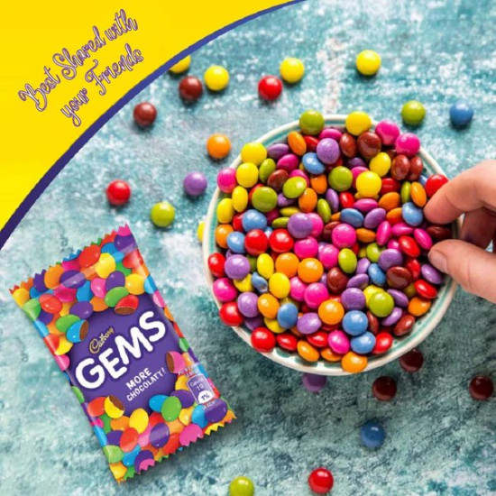 Cadbury Gems 10 Units - Colorful Chocolate Buttons