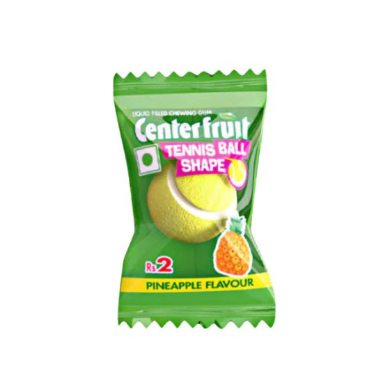 Center Fruit Tennis Ball Chewing Gums - Juicy Pineapple Burst