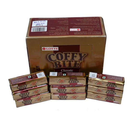 Lotte Coffy Bite 5 Rolls - Rich Coffee and Milk Cream Candy