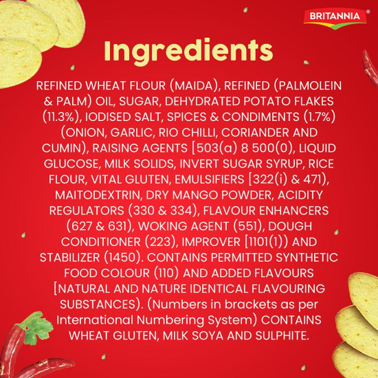 Britannia 50-50 Potazos Masti Masala Spicy Flavoured Crisps - Perfectly Spiced Snack