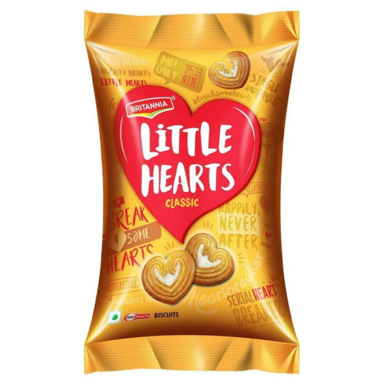 Britannia Classic Little Hearts Biscuits 75 G - Sugary Delight