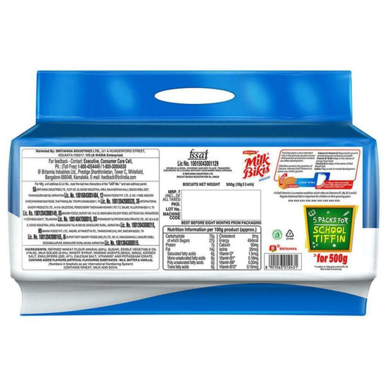 Britannia Milk Bikis Biscuits 500 G - Enriched with Milk and Nutrients