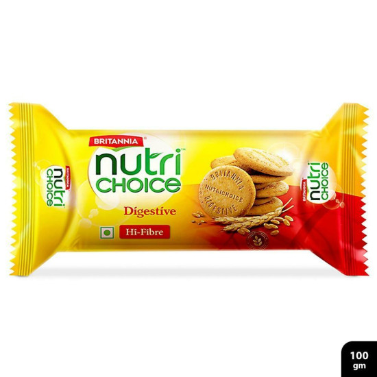 Britannia Nutrichoice Hi-Fibre Digestive Biscuits - Healthy Guilt-Free Snack