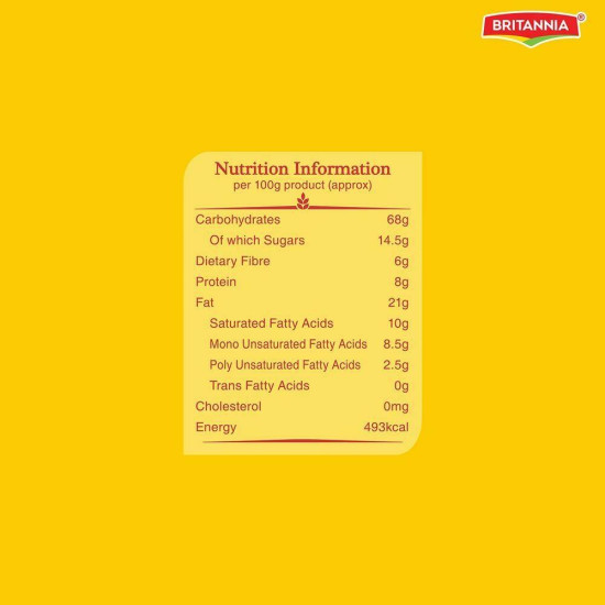 Britannia Nutrichoice Hi-Fibre Digestive Biscuits 250 G - Rich in Fibre