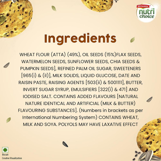 Britannia NutriChoice Seeds Biscuits 75 G - Packed with Nutritious Seeds