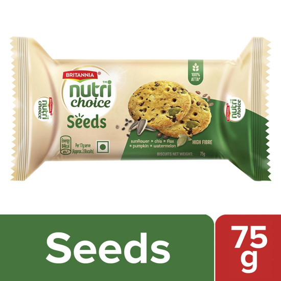 Britannia NutriChoice Seeds Biscuits 75 G - Packed with Nutritious Seeds