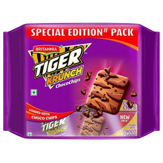 Britannia Tiger Krunch Chocochips Biscuits - Crunchy & Nutritious Delight