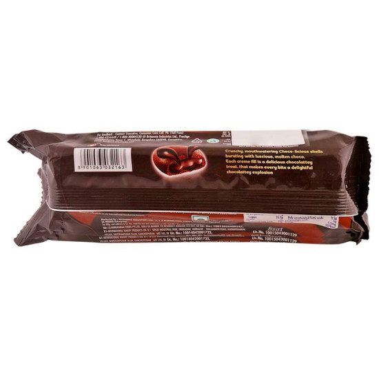 Britannia Treat Burst Choco Creme Fill Biscuits - Creamy Chocolate Delight