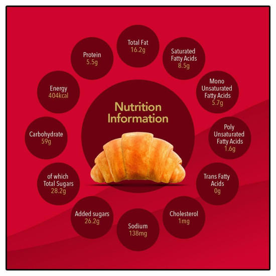 Britannia Treat Croissant Mixed Fruit 47 G - Heavenly Dessert Delight