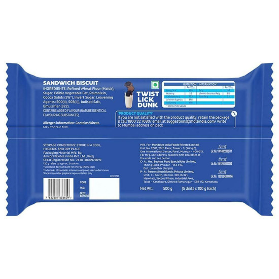 Cadbury Oreo Choco Creme Biscuits Jumbo Pack - Creamy Delight