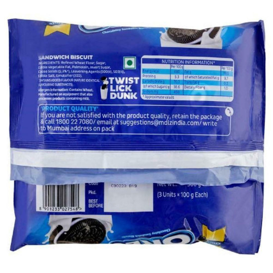 Cadbury Oreo Original Vanilla Creme Biscuits - Rich Chocolate Delight