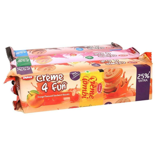 Dukes Creme 4 Fun Cream Biscuits Combo Pack - Three Delicious Flavours