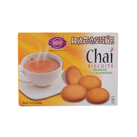 Karachi Bakery Chai Biscuit 400 Gram (Pack Of 2) - Authentic Indian Snack