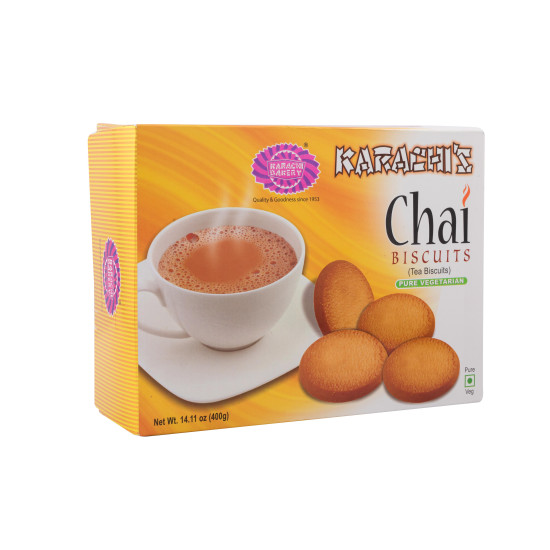 Karachi Bakery Chai Biscuit 400 Gram (Pack Of 2) - Authentic Indian Snack