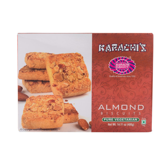 Karachi Bakery Premium Almond Cookies - Delightful Crunch with Almonds