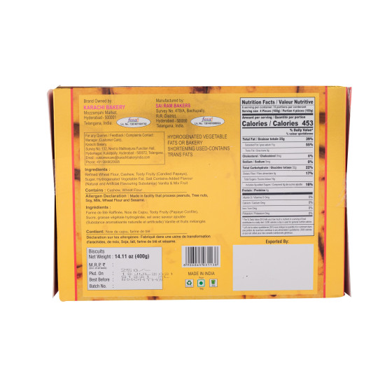 Karachi Bakery Premium Fruit Biscuit - 400 Grams (Pack Of 2)