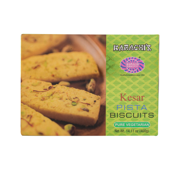 Karachi Bakery Premium Kesar Pista Biscuits - Exquisite Saffron & Pistachio Flavor