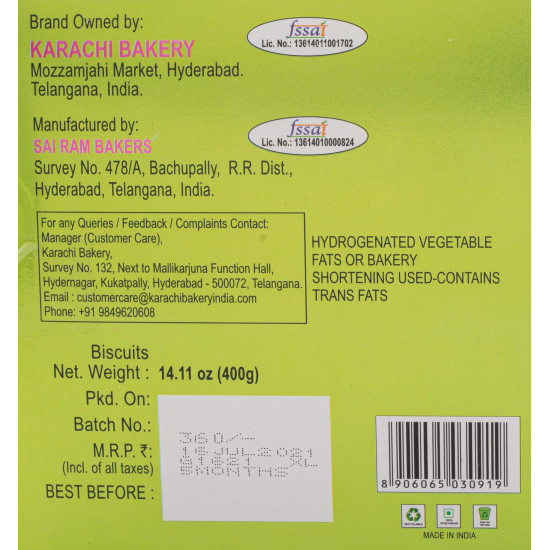 Karachi Bakery Premium Kesar Pista Biscuits - Exquisite Saffron & Pistachio Flavor
