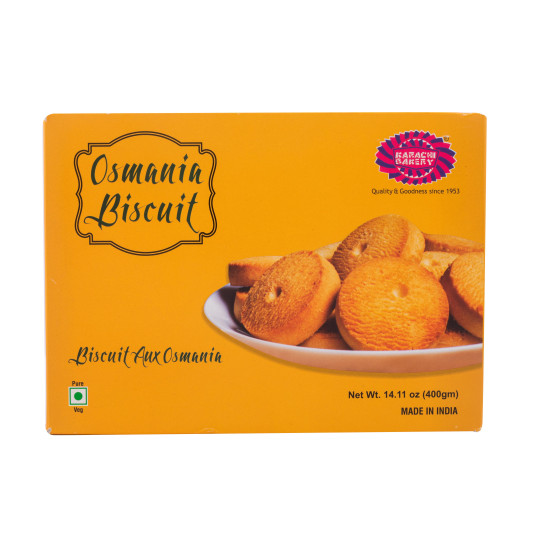 Karachi Bakery Premium Osmania Biscuits 400g (Pack of 3) - Authentic Indian Snack