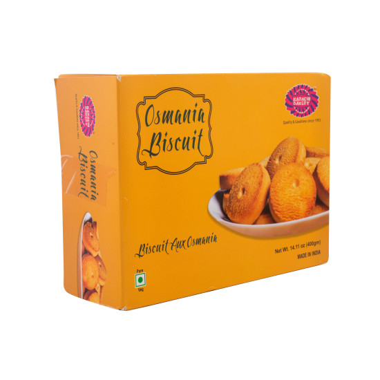 Karachi Bakery Premium Osmania Biscuits 400g (Pack of 3) - Authentic Indian Snack