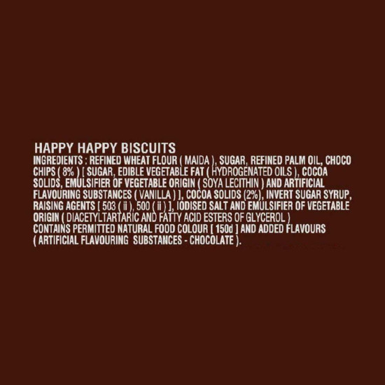Parle Happy Happy Choco-Chip Cookies 400 G - Crunchy Chocolate Delight