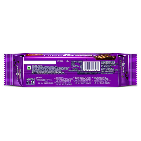 Parle Hide & Seek Chocolate Chip Cookies 100 G - Delicious Tea Time Snack