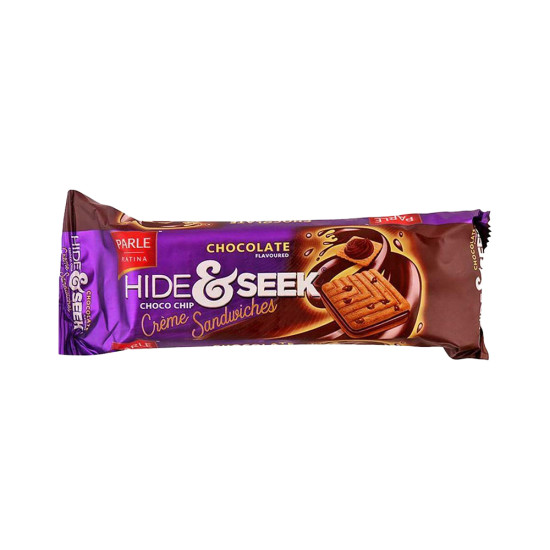 Parle Hide & Seek Fab Choco Chip Creme Sandwich Cookies - Delicious Tea-time Snack