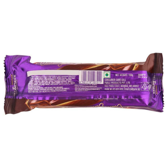Parle Hide & Seek Fab Choco Chip Creme Sandwich Cookies - Delicious Tea-time Snack