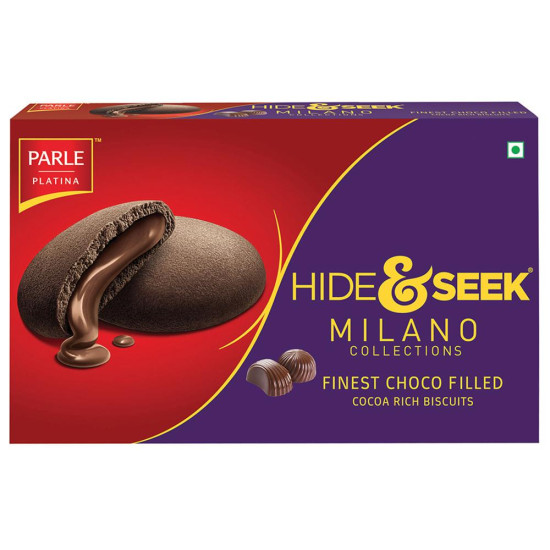 Parle Milano Hide & Seek Choco Filled Cookies 250 G - Rich Chocolate Delight
