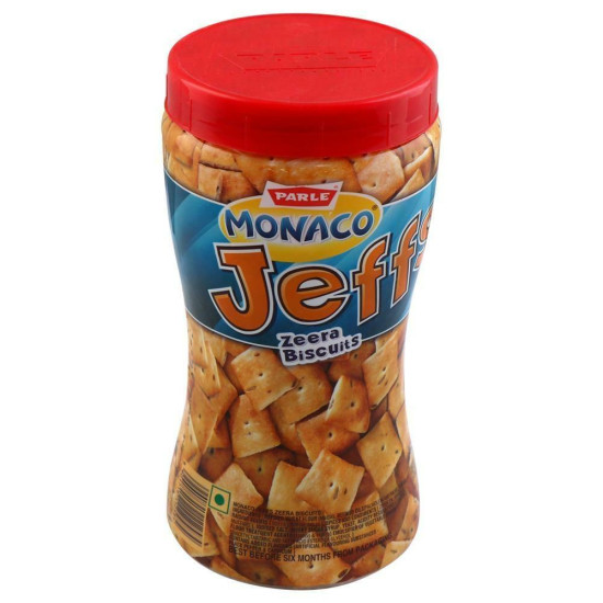Parle Monaco Jeffs Zeera Biscuits 200 G - Light & Crunchy Snack