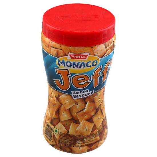 Parle Monaco Jeffs Zeera Biscuits 200 G - Light & Crunchy Snack