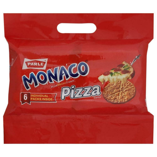 Parle Monaco Pizza Masala Crunch Biscuits 300 G - Delicious Tea Time Snack
