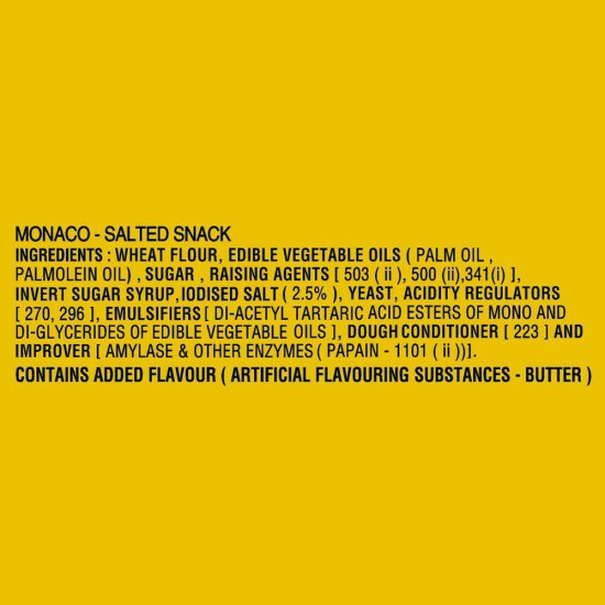 Parle Monaco Salted Biscuits 200 G - Crispy Snack Delight