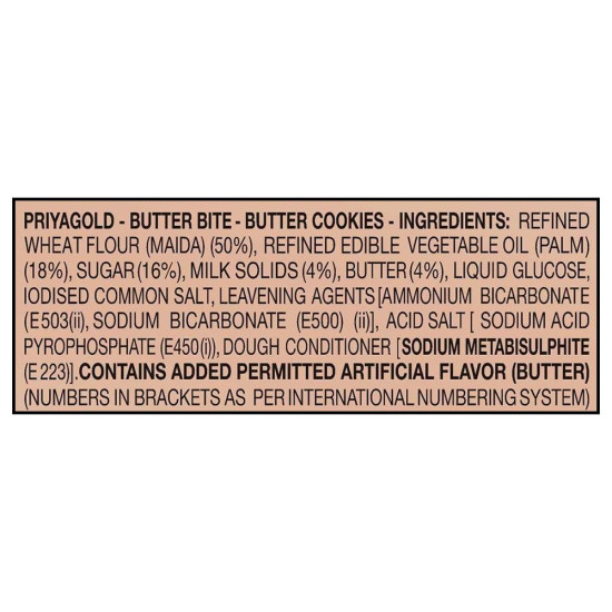 Priyagold Butter Bite Premium Butter Cookies 520 G - Crunchy & Delicate