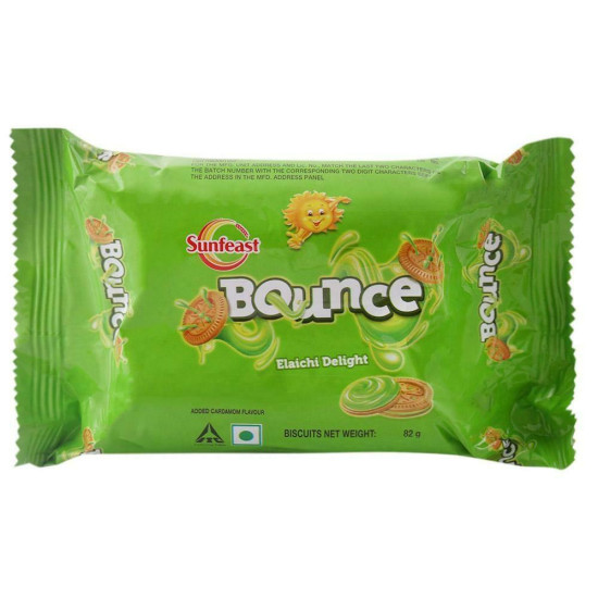 Sunfeast Bounce Elaichi Delight Cream Biscuits - Crunchy & Delicious