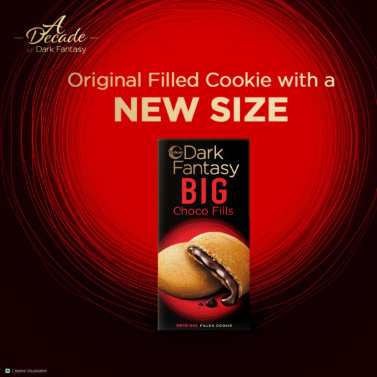 Sunfeast Dark Fantasy Big Choco Filled Cookie 150 G - Rich Chocolate Delight