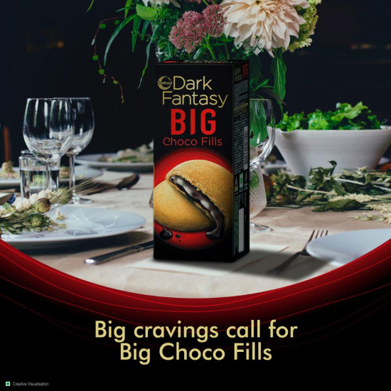 Sunfeast Dark Fantasy Big Choco Filled Cookie 150 G - Rich Chocolate Delight