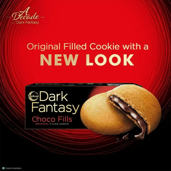 Sunfeast Dark Fantasy Choco Fills Cookies 75 G - Blissful Chocolate Delight