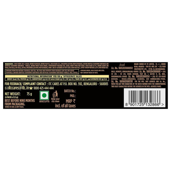 Sunfeast Dark Fantasy Coffee Fills Cookie 75 G - Delightful Tea-Time Snack