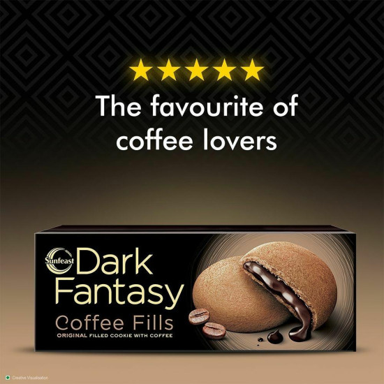 Sunfeast Dark Fantasy Coffee Fills Cookie 75 G - Delightful Tea-Time Snack