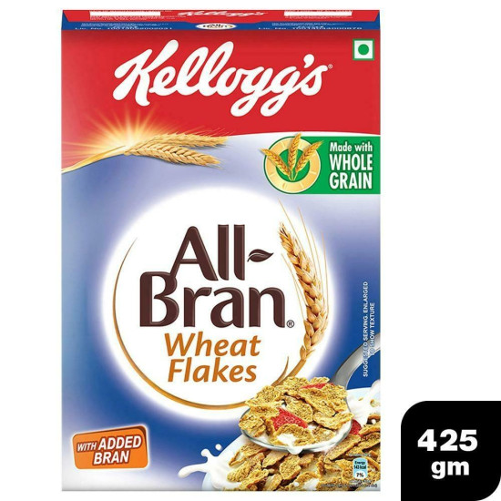 Kellogg's All-Bran Wheat Flakes 425 G - High Fibre Breakfast Cereal