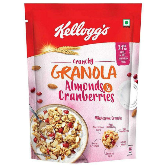 Kellogg's Almonds & Cranberries Crunchy Granola 460 G - Delicious Multigrain Breakfast