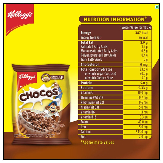 Kellogg's Chocos 25 G - Nutritious Chocolaty Cereal